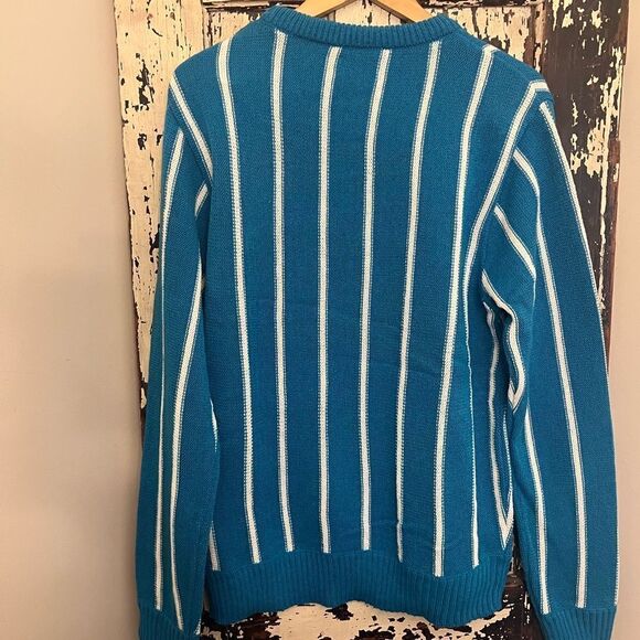 NWT Le Tigre | Blue Pinstripe Signature Sweater - Men XL. - Picture 5 of 9